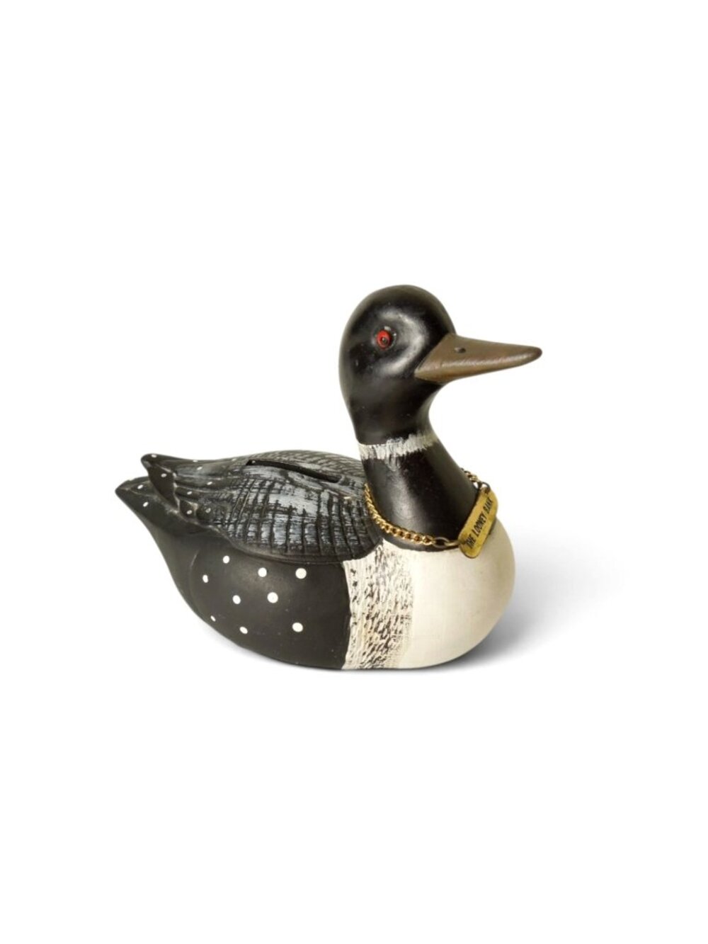 Vintage Berco Looney Bank Ceramic Loon Coin Bank Canada Taiwan 1980s